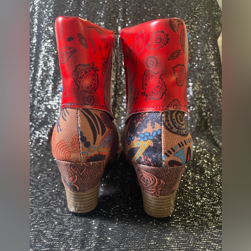 Bohemian Ankle Boots Sz 37 (6.5-7) - Picture 5 of 7
